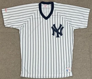 Rawlings MLB Vtg Rare New York Yankees Pinstriped Baseball Jersey Size Large - Picture 1 of 9