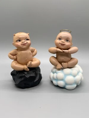 Vintage Marie Osmond Naughty And Nice Series “Wee Bees” 2003 Resin Babies Foto 1 de 4