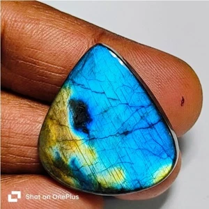 Piedra de labradorita arco iris natural labradorita cabujón piedra preciosa 33 quilates ME-10459 - Imagen 1 de 5