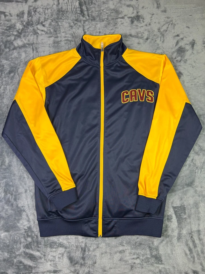 Majestic Cleveland Cavaliers NBA Warm-Up Jacket MT Colorblock Full Zip Retro - Image 1 of 4