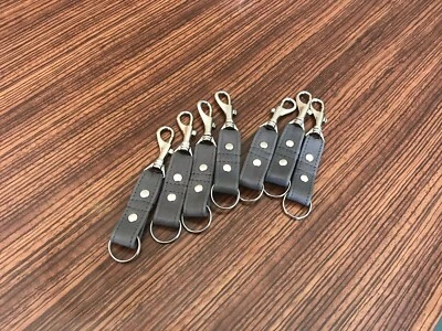 手工制作真皮钥匙链男士或女士,钥匙包,FOB — 第 1/4 张图片