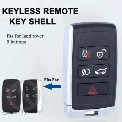 Upgraded Keyless Replacement For Jaguar Land Rover Smart Key Shell Case 5Buttons - Image 1 of 4