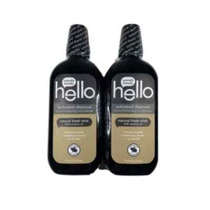 hello Natural Mint + Coconut Mouthwash 16 fl oz TWO PACK - Picture 1 of 2