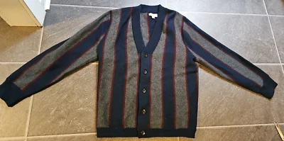 CÁRDIGAN SUÉTER A RAYAS LANA MERINO HERVIDA WALLACE & BARNES J CREW PARA HOMBRE TALLA L Foto 1 de 2