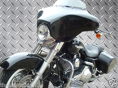 NEW Headlight Batwing Fairing (4) Speakers & Radio - Harley Touring Motorcycle - Image 1 of 4