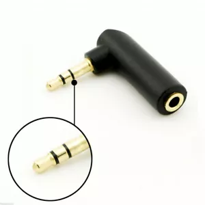 1x 3.5mm Right Angle Stereo Jack Male Plug to Female Adapter Socket 90 Degrees- - Picture 1 of 12