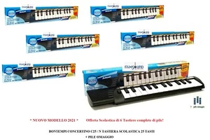 OFFERTA di 6 BONTEMPI CONCERTINO C25 NEW 2021 MINI TASTIERA SCOLASTICA 25 TASTI - Foto 1 di 4