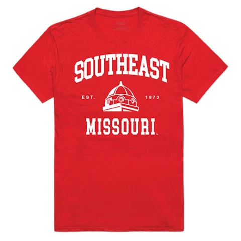 Southeast Missouri State University Redhawks NCAA Seal Tee T-Shirt Red Cover