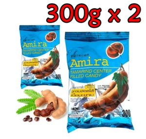 2x Amira Tamarindo Centro Lleno Tailandés Caramelo Acigo Dulce Delicioso Snack Halal 300 g - Imagen 1 de 6