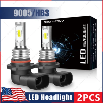 2X  9005 LED Headlight Bulb Kit High Low Beam 6500K Super White 30000LM H - Image 1 of 4