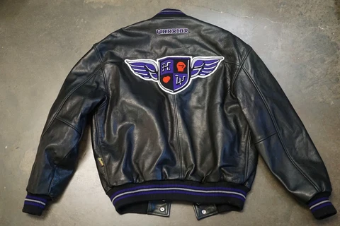 Authentic Team Evander Holyfield Ironhead Leather Jacket Trainer Owned - Medium Cover