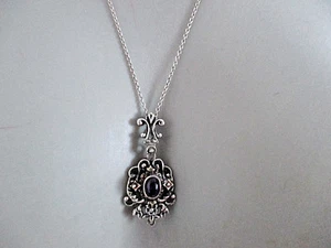 SILBER DESIGN ANHÄNGER mit SILBERKETTE ° 925 // 835 ° AMETHYST °Trachtenschmuck° - Bild 1 von 1