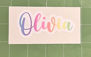 Rainbow Personalized ANY NAME | Custom Design Vinyl Sticker | Waterproof - Picture 1 of 9
