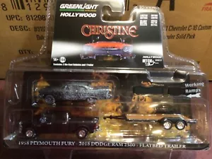 Greenlight Hollywood Hitch & Tow CHRISTINE Ram & Scorched 58 Plymouth - Imagen 1 de 1