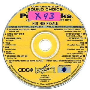 SOUND CHOICE KARAOKE PROMO DISC #9 - POWERPICKS CD+G - OUT OF PRINT!!! - Picture 1 of 1