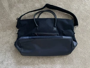DSW Travel Bag Exclusive Navy Blue Felt- Weekender Overnight - Picture 1 of 3