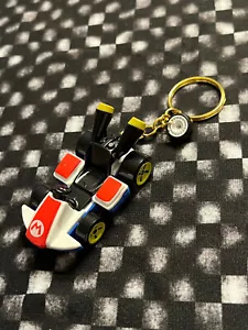 Hot Wheels Custom Keychain - Mario Kart GO Kart - Gamer Fantasy Car - Backpack - Picture 1 of 3