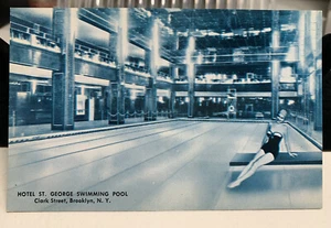 Postal de colección St. George Hotel Pool Nueva York 1940 - Imagen 1 de 3
