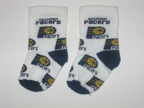 Indiana Pacers Team Logo Cotton Baby Booties - First Pair Of Socks! FREE S&H!! Cover