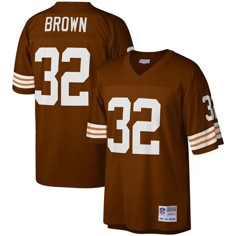 Cleveland Browns Jim Brown #32 Mitchell & Ness Brown 1963 NFL Legacy Jersey Cover