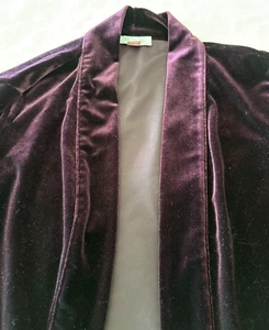 Strickjacke Calvin Klein Damen Samt Bolero Shrug Gr. M Burgund - Bild 1 von 9