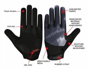 REDRUM Hombres Mujeres Bicicleta de Montaña Guantes Ciclismo Bicicleta de Suciedad Motocross Ciclomotor - Imagen 1 de 14