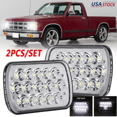Par de faros LED 7x6" para Chevy C1500 C2500 C3500 K1500 K2500 K3500 1988-1999 Foto 1 de 4