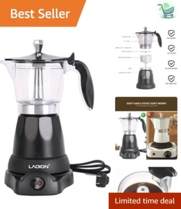 6 Cup Electric Cuban Coffee Maker - Quick Brew Espresso for Home and Travel - Picture 1 of 9