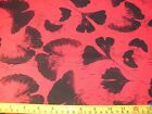 Sale 2 Yd Andover Decorator Craft Fabric Flower Leaf Petal Butterfly Red Black
