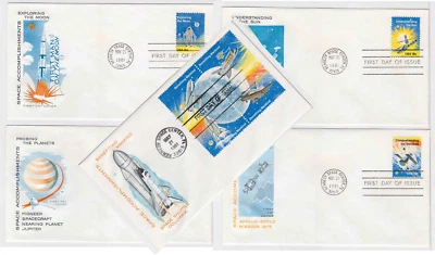 TurtlesTradingPost- Space Accomplishments- 1981- FDC #1912-19- Farnum Set of 5 - Image 1 of 4