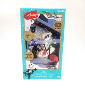 DISNEY PESADILLA ANTES DE NAVIDAD LED WHIRL-A-MOTION + PROYECTOR DE LUZ ESTÁTICA - Imagen 1 de 3