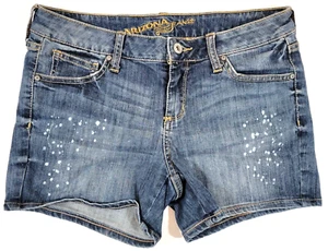 Arizona Women's Blue Denim Jean Shorts Size 5 Stretch - Picture 1 of 4