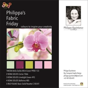 Fat Quarter Bundle: Philippas Fabric Friday Orchid - Imagen 1 de 2