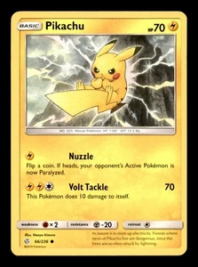Pikachu 66/236 Pokemon Sun & Moon Cosmic Eclipse Common - Picture 1 of 2