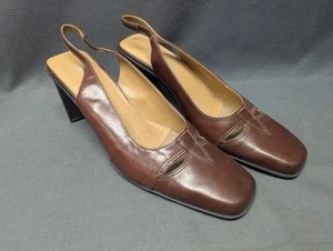 Liz Claiborne braune Damen-Slingback-Schuhe Größe 7,5 M 2,5 Zoll - Bild 1 von 7