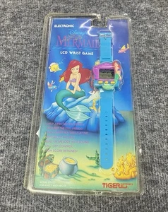 1991 Tiger Disney Little Mermaid Electronic LCD Wrist Game Watch Never Used! - Picture 1 of 3