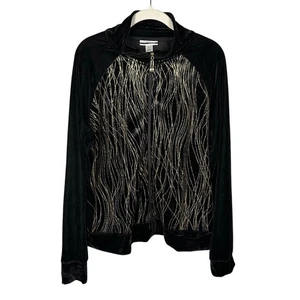 NWT Mirror Image Velvet Zip Up Tracksuit Jacket Women's XL - Picture 1 of 5