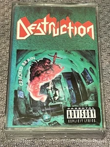Destruction Cracked Brain Cassette Tape 1990 Original BMG Music Thrash Metal - Picture 1 of 3