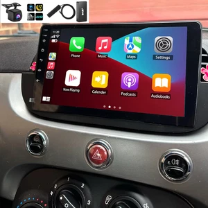DAB+ CarPlay Autoradio Android 14 WiFi SWC Für Fiat 500 2007-2015 GPS Navi +Kam - Bild 1 von 16