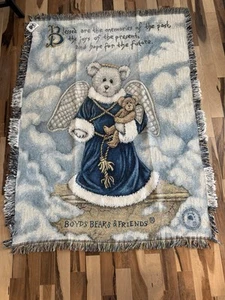 NEW Vintage ‘01 Boyds Bears Celeste Angel Tapestry Throw Blanket Limited Edition - Picture 1 of 16