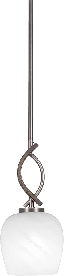 Monterey 1 Light Mini Pendant in Graphite & Wood-Look Metal (2901-GPDW-4811) - Image 1 of 1