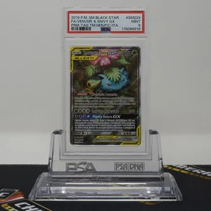 PSA 9 MINT Venusaur & Snivy GX Alt Art #SM229 Generazioni di Alleati Italiano - Picture 1 of 2