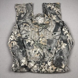 Vintage Mossy Oak Breakup Treestand Camo Zip Up Cotton Coveralls Large - Picture 1 of 8