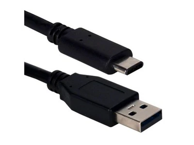 QVS 3.28ft USB-C to USB-A 2.0 Sync & Charger Cable - Black - Image 1 of 4