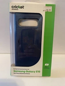 Cricket Wireless For Samsung Galaxy S10 Case Built In Kickstand Blue - Picture 1 of 2