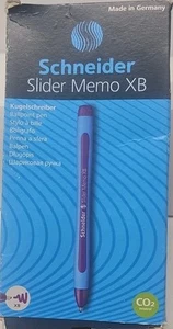 Schneider Slider Memo XB (Extra Broad) Ballpoint Pen, 1.4 mm, Violet Ink, 10 pk - Picture 1 of 1
