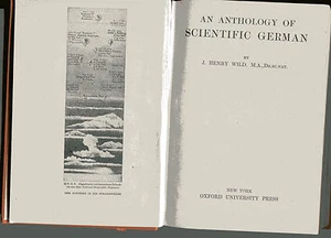J. HENRY WILD An Anthology of Scientific German 1948 Oxford Univ HB Illustrated - Picture 1 of 2