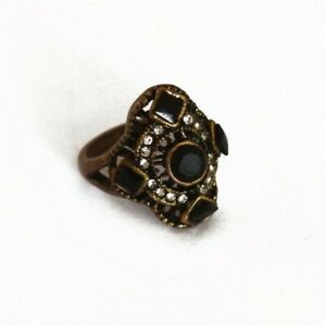 Old ,100% Copper ring decorated with stone, Vintage Style