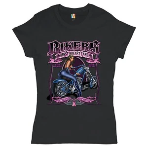 Bikers Against Breast Cancer T-Shrit Fight for a Cure Hope Matters Women's Tee - Picture 1 of 21