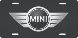 MINI CAR LOGO LICENSE PLATE FOR AUTO 12X6 ALUMINUM 1 - Foto 1 di 1